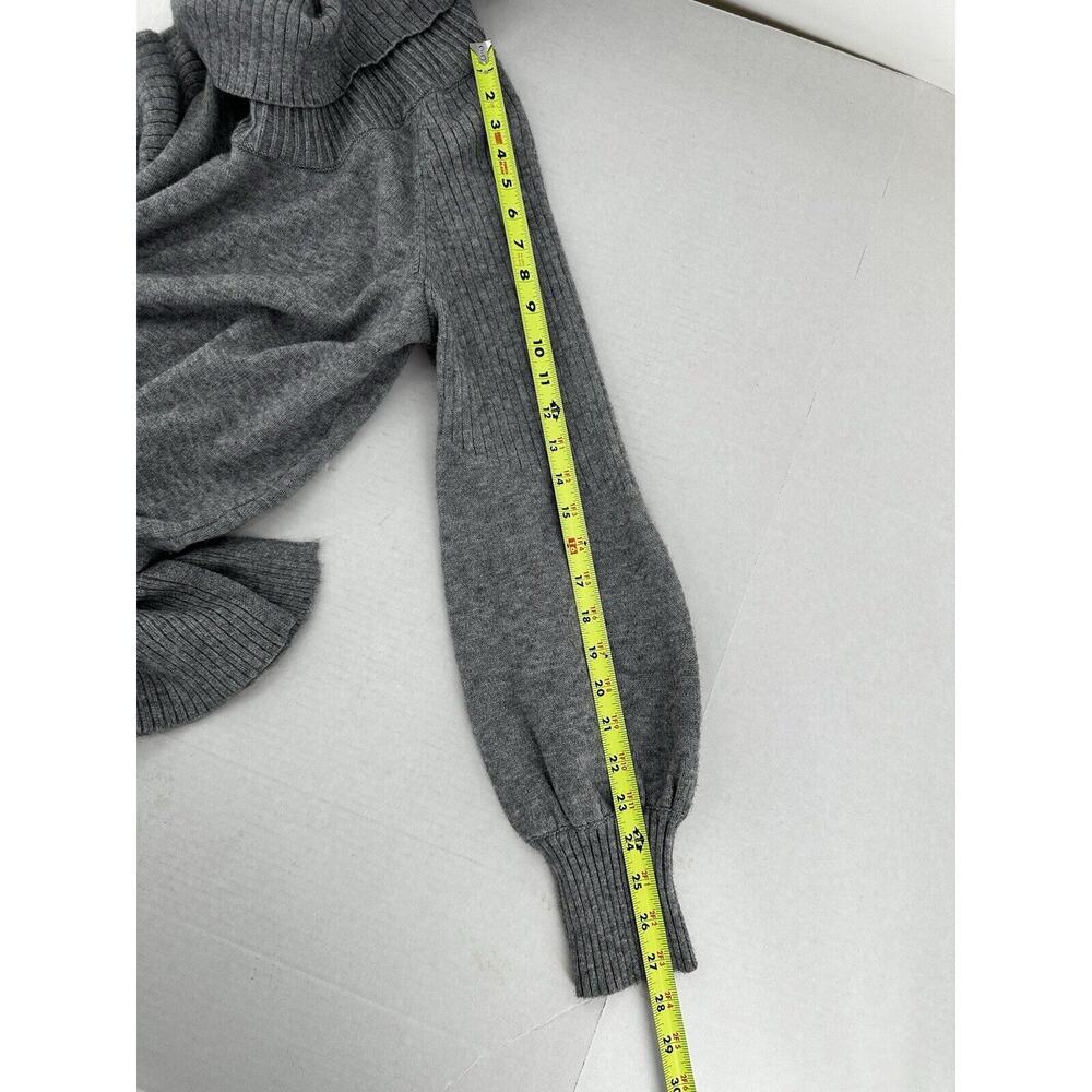 Anthropologie Sweater Sz M Cowlneck Ribbbed Oversized Grey Paloma Balloon Sleeve - Picture 12 of 12